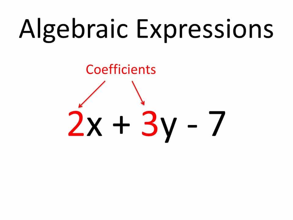 what is algebraic expression example